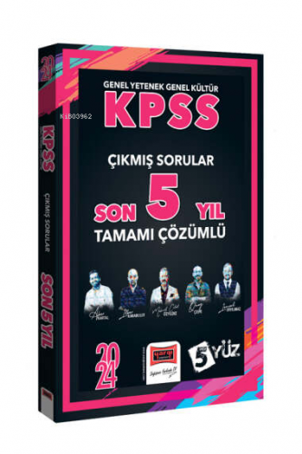 Yargı Yayınları 2024 KPSS 5Yüz GK-GY Tüm Dersler Son 5 Yıl Tamamı Çözü