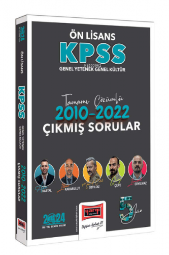 Yargı Yayınları 2024 KPSS GY-GK Ön Lisans Tamamı Çözümlü 2010-2022 Çık