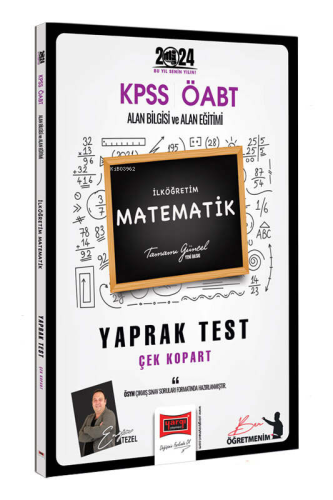 Yargı Yayınları 2024 ÖABT İlköğretim Matematik Öğretmenliği Yaprak Tes