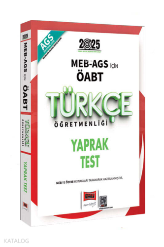 Yargı Yayınları 2025 MEB-AGS ÖABT Türkçe Öğretmenliği Yaprak Test | Ko