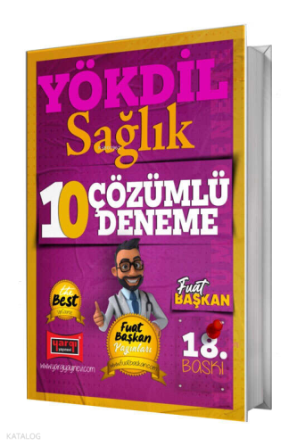 Yargı Yayınları 2025 YÖKDİL Sağlık Çözümlü 10 Deneme | Fuat Başkan | Y