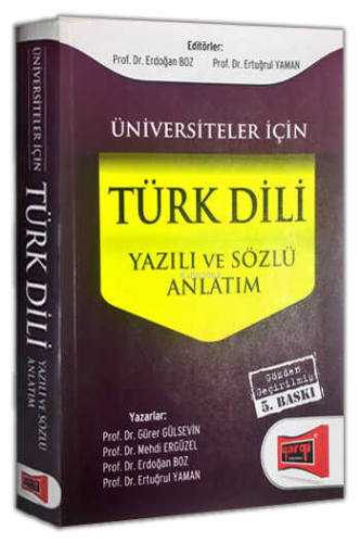 Yargı Yayınları Üniversiteler İçin Türk Dili Yazılı ve Sözlü Anlatım |