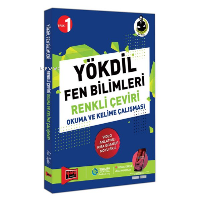 Yargı Yayınları YÖKDİL Fen Bilimleri Renkli Çeviri Okuma ve Kelime Çal