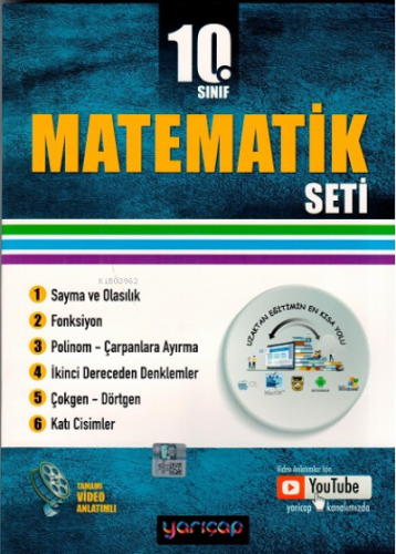 Yarı Çap 10.Sınıf Set Matematik - 2021 | Kolektif | Çap Yayınları