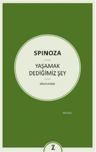 Yaşamak Dediğimiz Şey | Benedictus de Spinoza | Zeplin Kitap