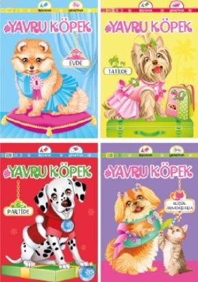 Yavru Köpek Seti; 4 Çıkartmalı Kitap Bir Arada | Kolektif | Koloni Çoc