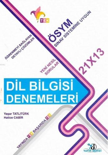 Yayın Denizi Yayınları TYT Dil Bilgisi TEK Serisi 21 x 13 Denemeleri Y