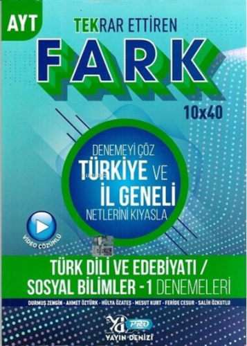 Yayın Denizi Yks Ayt Pro Fark Deneme Sosyal Bilimler 1 - 2021 | Kolekt