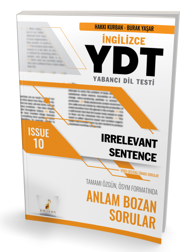 YDT İngilizce Irrelevant Sentence Issue 10 | Hakkı Kurban | Pelikan Ya