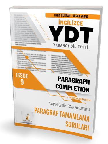 YDT İngilizce Paragraph Completion Issue 9 | Hakkı Kurban | Pelikan Ya