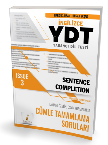 YDT İngilizce Sentence Completion Issue 3 | Hakkı Kurban | Pelikan Yay