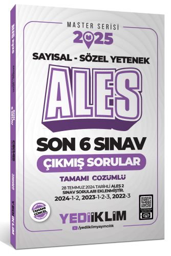 Yediiklim Yayıncılık 2025 ALES Sayısal Sözel Yetenek Tamamı Çözümlü So