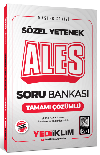 Yediiklim Yayıncılık 2025 ALES Sözel Yetenek Tamamı Çözümlü Soru Banka