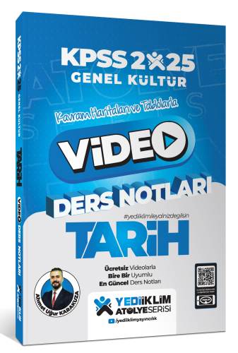 Yediiklim Yayıncılık 2025 KPSS Genel Kültür Atölye Tarih Video Ders No