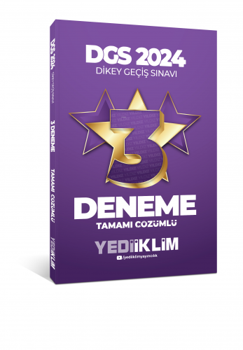 Yediiklim Yayınları 2024 DGS Tamamı Çözümlü 3 Deneme | Kolektif | Yedi