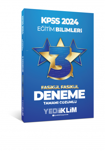 Yediiklim Yayınları 2024 KPSS Eğitim Bilimleri Tamamı Çözümlü 3 Yıldız