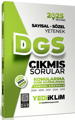 Yediiklim Yayınları 2025 DGS Sayısal-Sözel Yetenek Tamamı Çözümlü Konu