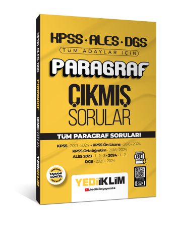 Yediiklim Yayınları 2025 KPSS ALES DGS Tüm Adaylar İçin Paragraf Tamam