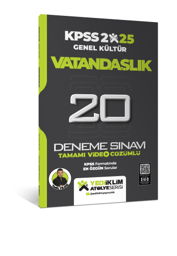 Yediiklim Yayınları 2025 KPSS Genel Kültür Atölye Serisi Vatandaşlık T