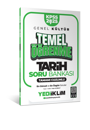 Yediiklim Yayınları 2025 KPSS Genel Kültür Tarih Temel Öğrenme Tamamı 