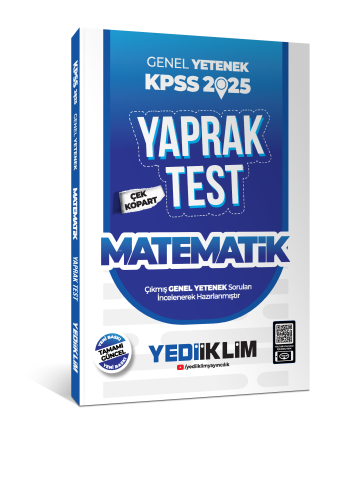 Yediiklim Yayınları 2025 KPSS Genel Yetenek Matematik Çek Kopart Yapra