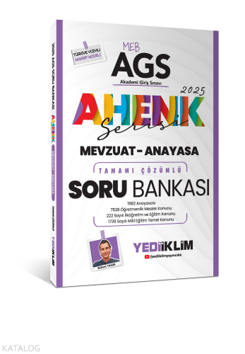 Yediiklim Yayınları 2025 MEB AGS Ahenk Serisi Mevzuat - Anayasa Tamamı