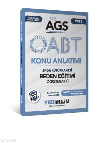 Yediiklim Yayınları 2025 MEB AGS ÖABT Beden Eğitimi Öğretmenliği Spor 