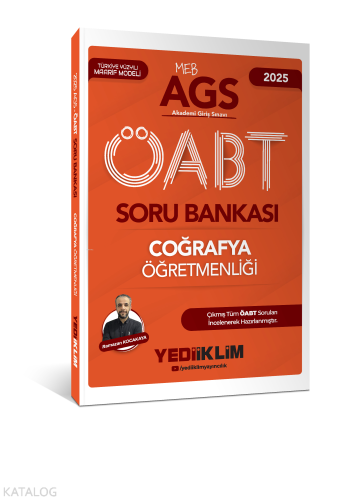 Yediiklim Yayınları 2025 MEB AGS ÖABT Coğrafya Öğretmenliği Soru Banka