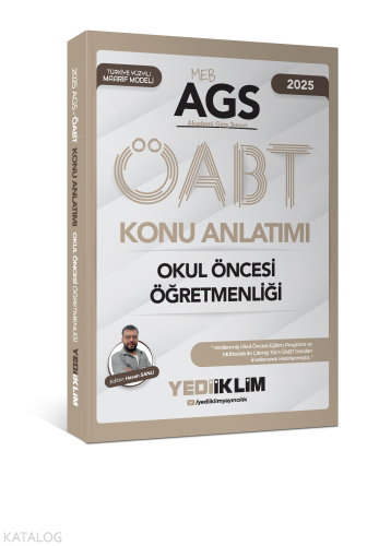 Yediiklim Yayınları 2025 MEB-AGS ÖABT Okul Öncesi Öğretmenliği Konu An