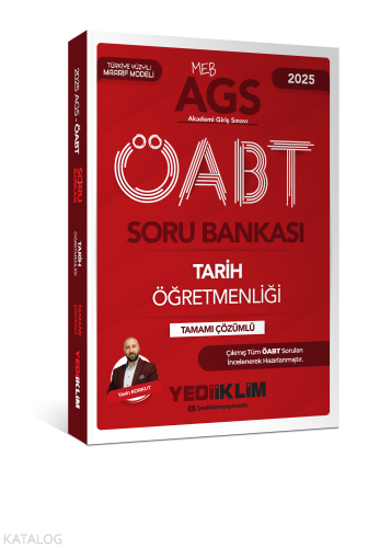 Yediiklim Yayınları 2025 MEB AGS ÖABT Tarih Öğretmenliği Tamamı Çözüml