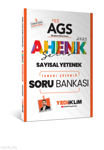 Yediiklim Yayınları 2025 MEB AGS Sayısal Yetenek Ahenk Serisi Tamamı Ç