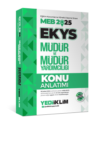 Yediiklim Yayınları 2025 MEB EKYS Müdür ve Müdür Yardımcılığı Konu Anl