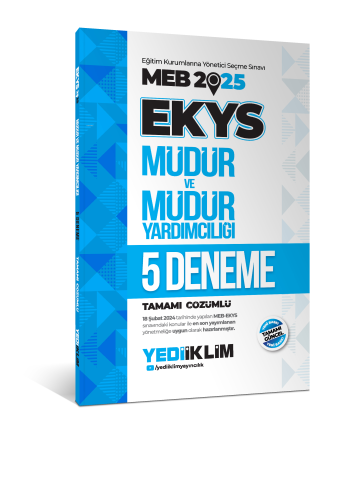 Yediiklim Yayınları 2025 MEB EKYS Müdür ve Müdür Yardımcılığı Tamamı Ç