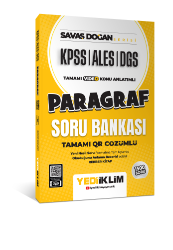 Yediiklim Yayınları KPSS ALES DGS Savaş Doğan Serisi Paragraf Tamamı V