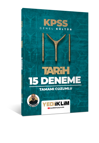 Yediiklim Yayınları KPSS Genel Kültür Tarih Tamamı Çözümlü 15 Deneme |