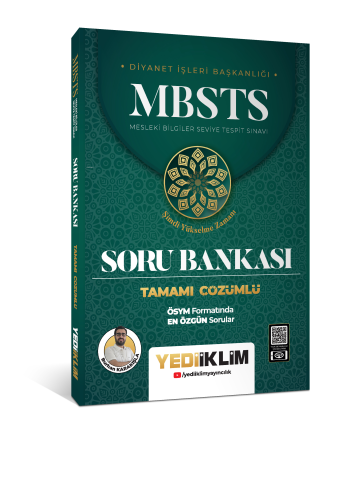 Yediiklim Yayınları MBSTS Tamamı Çözümlü Soru Bankası | Burhan Karakış