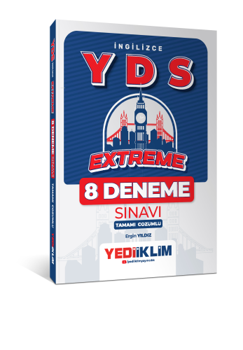 Yediiklim Yayınları YDS İngilizce Extreme Tamamı Çözümlü 8 Deneme Sına