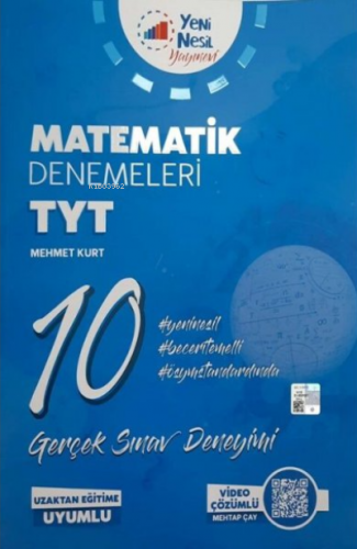 Yeni Nesil Yayınları TYT Matematik 10 Deneme | Mehmet Kurt | Yeni Nesi