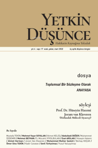 Yetkin Düşünce 17. Sayı ;Toplumsal Bir Sözleşme Olarak Anayasa | Kolek