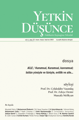 Yetkin Düsünce Sayi 22 - Aile | Kolektif | Yetkin Düşünce Dergisi