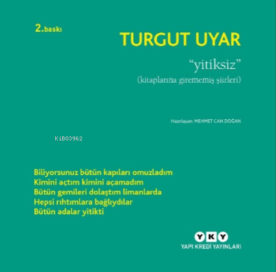 Yitiksiz | Turgut Uyar | Yapı Kredi Yayınları ( YKY )