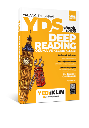 YÖKDİL Deep Reading Okuma ve Kelime Kitabı | Ergin Yıldızoğlu | Yediik