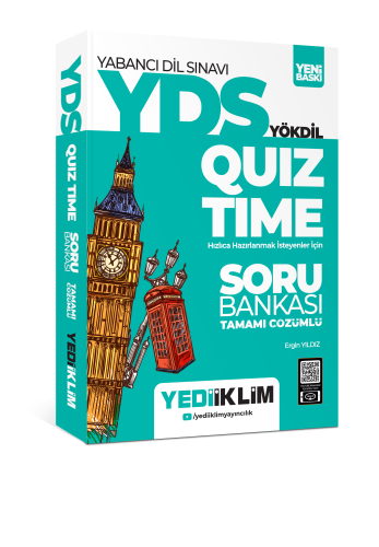 YÖKDİL Quiz Time Tamamı Çözümlü Soru Bankası | Ergin Yıldızoğlu | Yedi