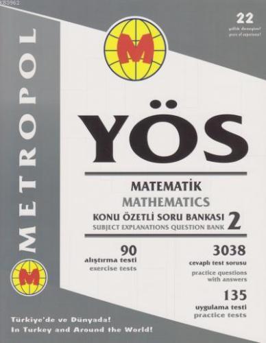 YÖS Matematik 2 Konu Özetli Soru Bankası | Kolektif | Metropol Yayınla