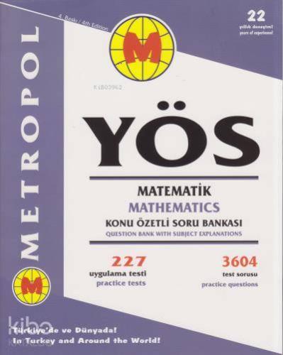 YÖS Matematik Konu Özetli Soru Bankası | Kolektif | Metropol Yayınları