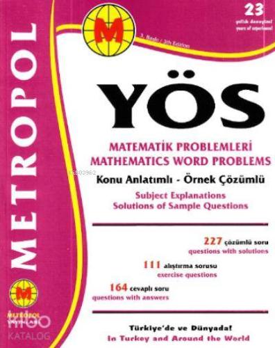 YÖS Matematik Problemleri Konu Açıklamalı Örnek Çözümlü | Kolektif | M